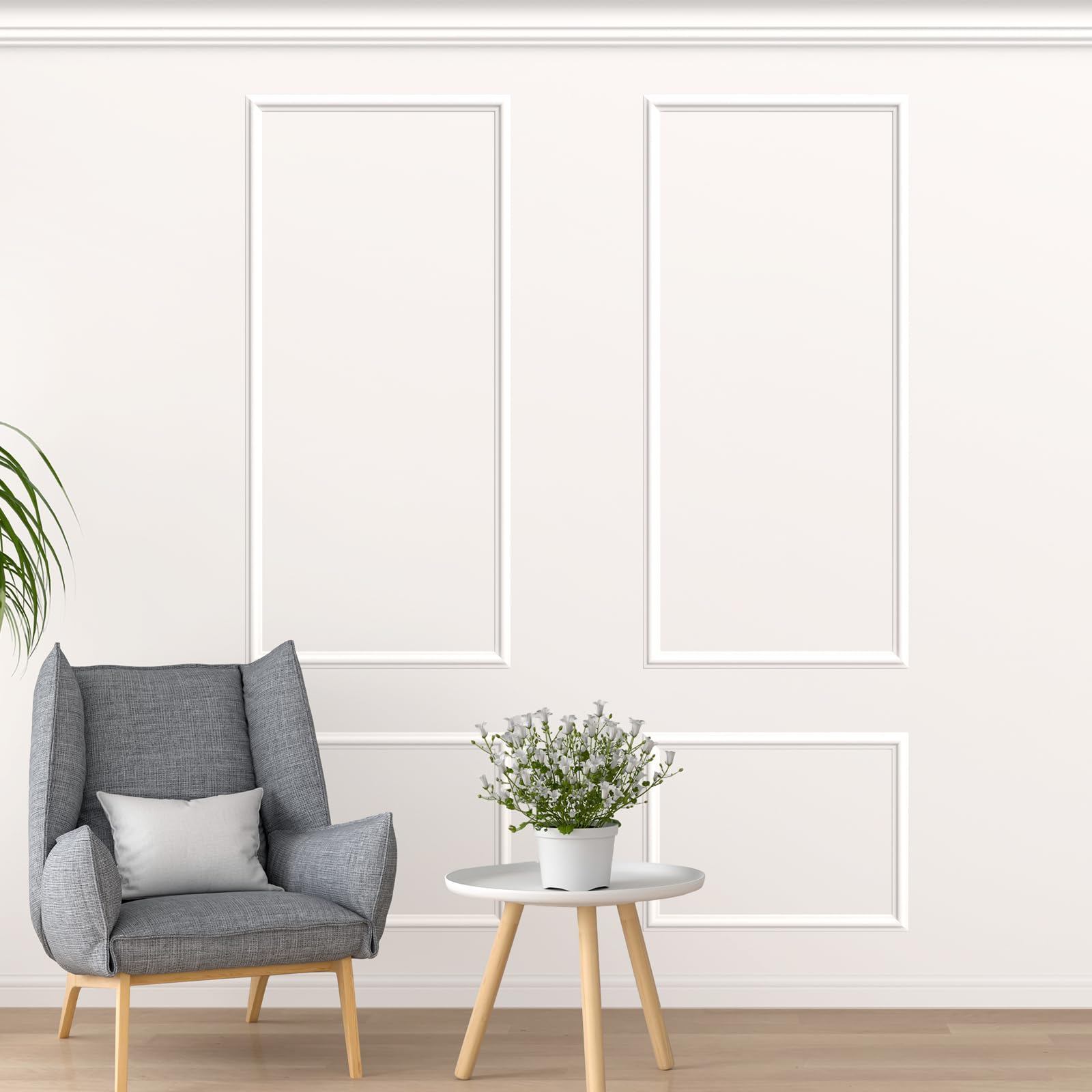 Amazon.com: Pangda 2 Set Peel and Stick Wall Molding Kit, Premade ...