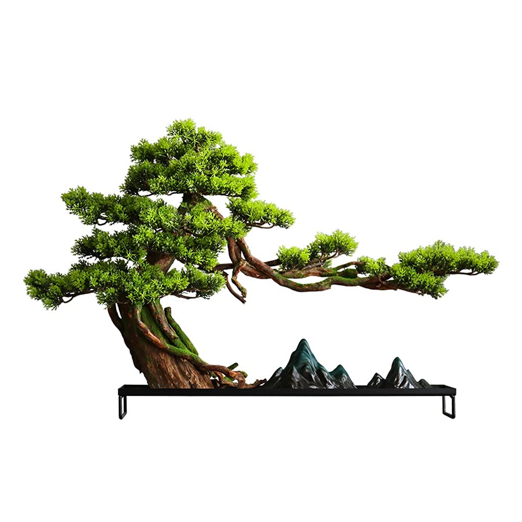 IUokLU Tree Fake Plant Artificial Tree Artificial Chinese Landscape Bonsai Tree Office Fake Plant Decoration Ceramic Rockery Family Living Room Potted Tree Artificial