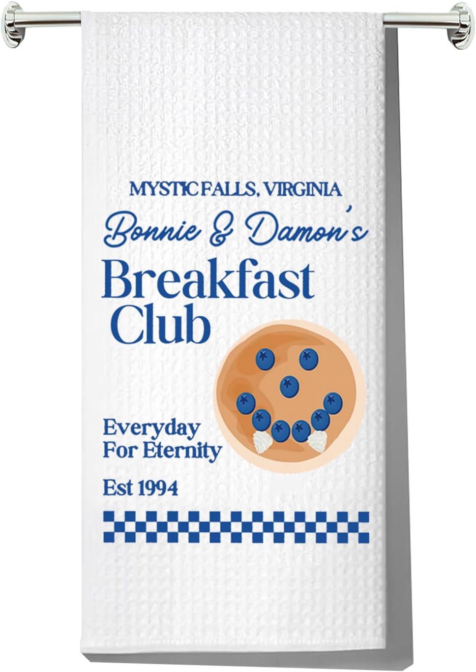 JNIAP Vampire Movie Kitchen Towel Damon Salvatore Gift Vampire Blueberry Pancake Gifts TVD Merch TVD Towel (Breakfast Club kt)