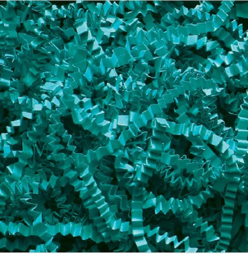 BOX USA Teal Crinkle Paper Filler (10lb) - Shredded Paper for Basket Stuffing, Shipping, Packaging, Confetti, Crafts & Holidays - Crinkle Cut
