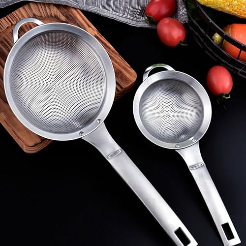 Miniatura 7 de Colador de malla fina de acero inoxidable para leche de soja, jugo y horneado, filtro de tazón grande para uso en cocina, fácil de limpiar, se