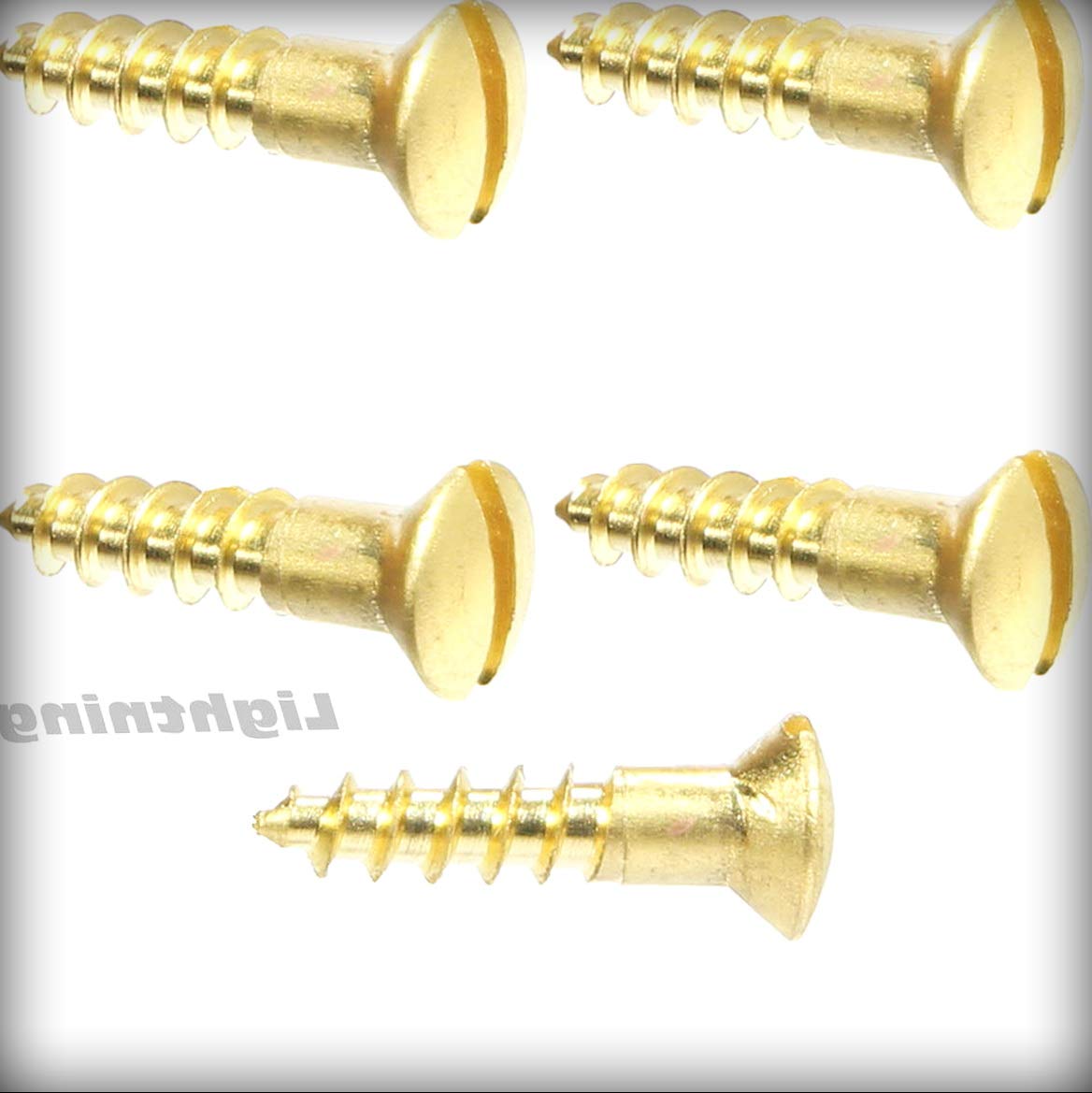 New Pack of 100 Pcs #6 x 3/4 inch Solid Brass Wood Hardware Machine Screws Kit Oval Head Slotted Drive Set Warranity by Pr-Merchant