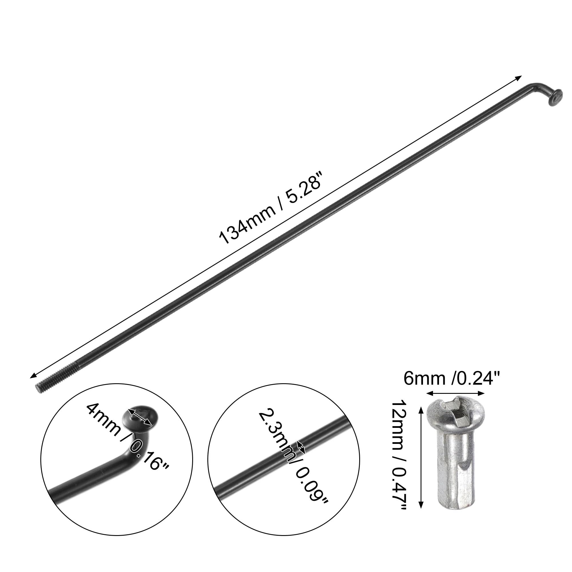 Raggi Bicicletta 40 pezzi raggi for bicicletta 13G 134mm 180mm 182mm 200mm 218mm 222mm 257mm 260mm 283mm 290mm lunghezza con for la maggior parte delle biciclette(182mm 40Pcs)