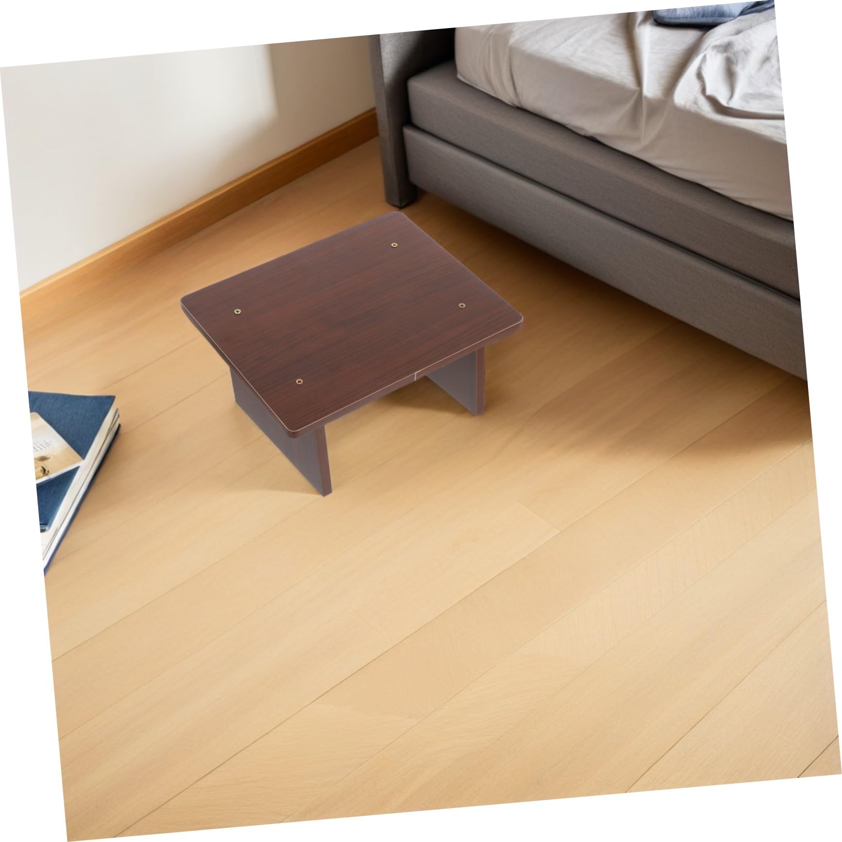 Poggiapiedi in Legno Supporto Ergonomico per Piedi Sotto Scrivania Poggiagambe Antiscivolo per Ufficio e Casa Design Inclinato Compatto