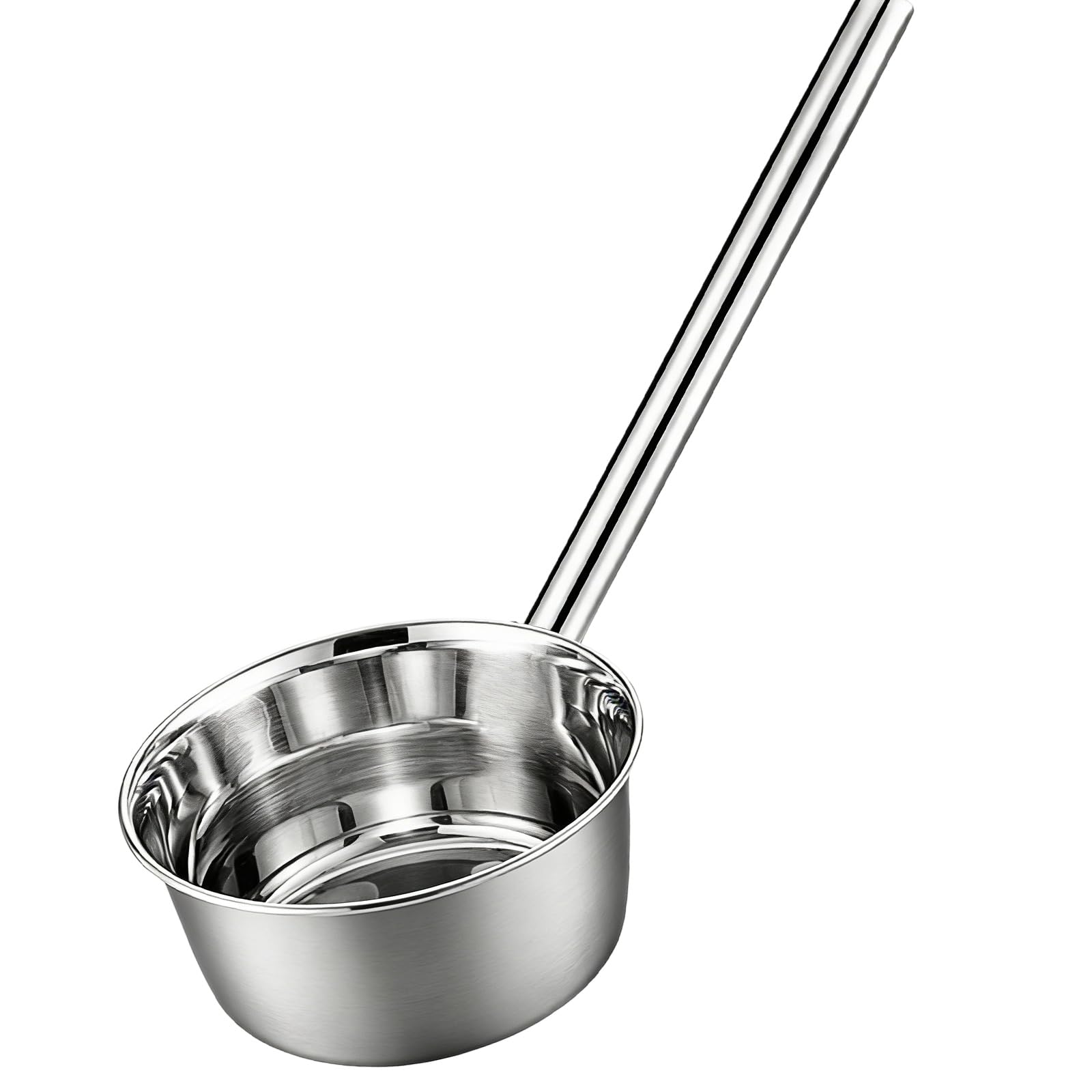 LUCKGONI Stainless Steel Long Handle Soup Ladle with Ergonomic Grip Water Spoon Kitchen Utensil For Commercial Use