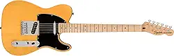 Guitarra elétrica Squier Affinity Series Telecaster, com 2 anos de garantia, Butterscotch Blonde, Maple Fingerboard