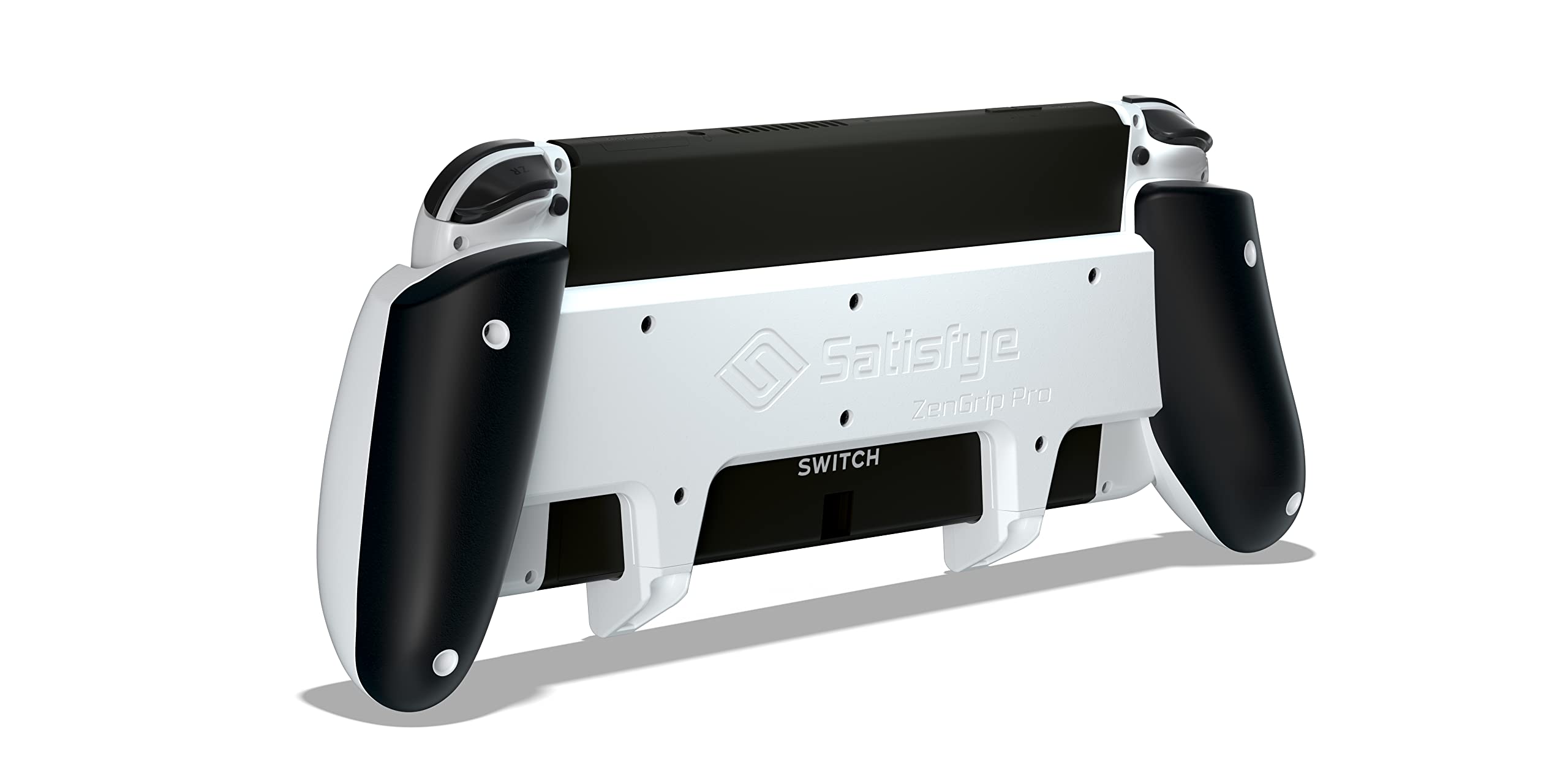 FEGYUJ Satisfye - ZenGrip Pro Gen 3 OLED, a Switch Grip Compatible with Nintendo Switch - Comfortable & Ergonomic Grip, Joy Con & Switch Control. #1 Switch Accessories Designed for Gamers (White)