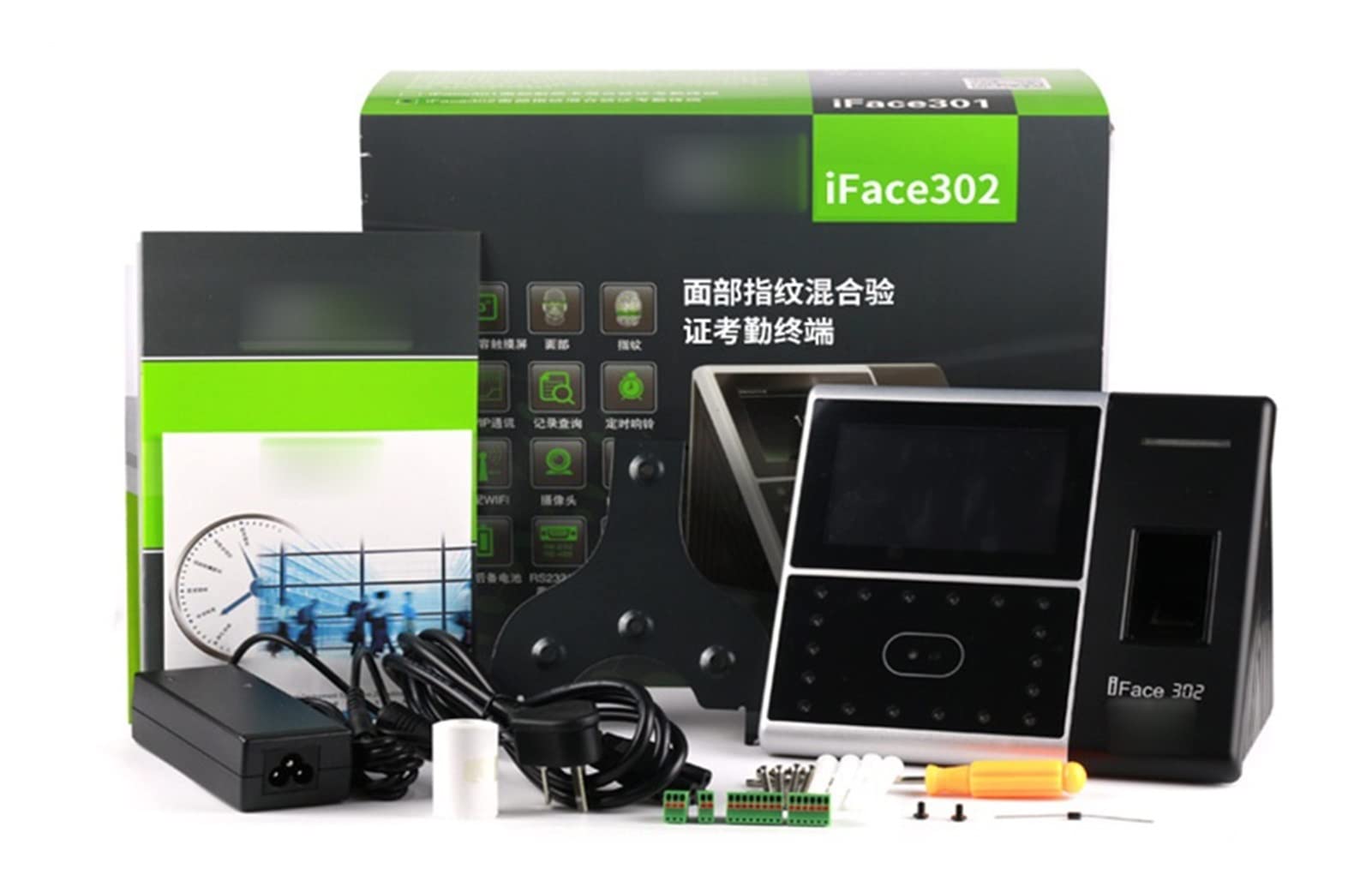Rilevatore presenze, IFACE302. Faccia impronta digitale WIFI Assenza di rete ACCESSO ACCESS CONTROLLO ACCESSO DI ACCESSO ALL-UNICO PUNCH PUNCH IN OROLOGIO for I DIPENDENTI