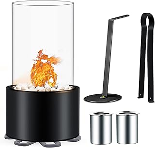 Tabletop Fire Pit,Indoor fire Pit Tabletop, Personal Fireplace, Tabletop Fireplace, Table top fire Pit Bowl Use Iso-Isopropyl Alcohol and Ethanol as Fuel (Black)