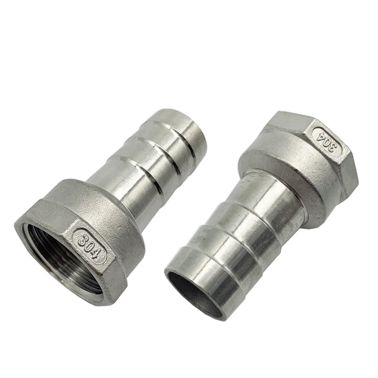 1'' Female Thread x Hose Tail 304 Stainless Steel Water Pipe Fitting Reducer Joint Coupling Connector(15mm) Brass Hose