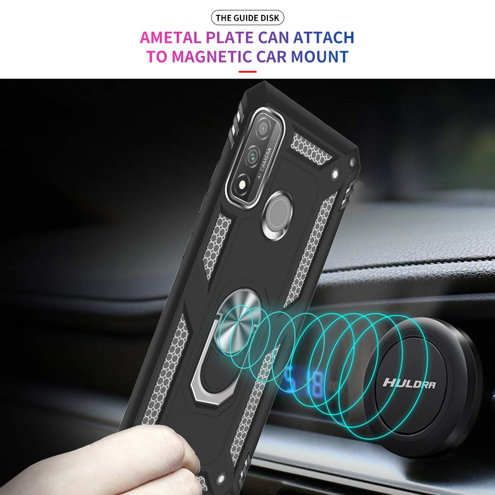 ICatchy Coque Pour Huawei P Smart 2020, Robuste, Double Couche, Hybride Résistant Aux Chocs, Compatible Avec Huawei P Smart 2020 (Noir