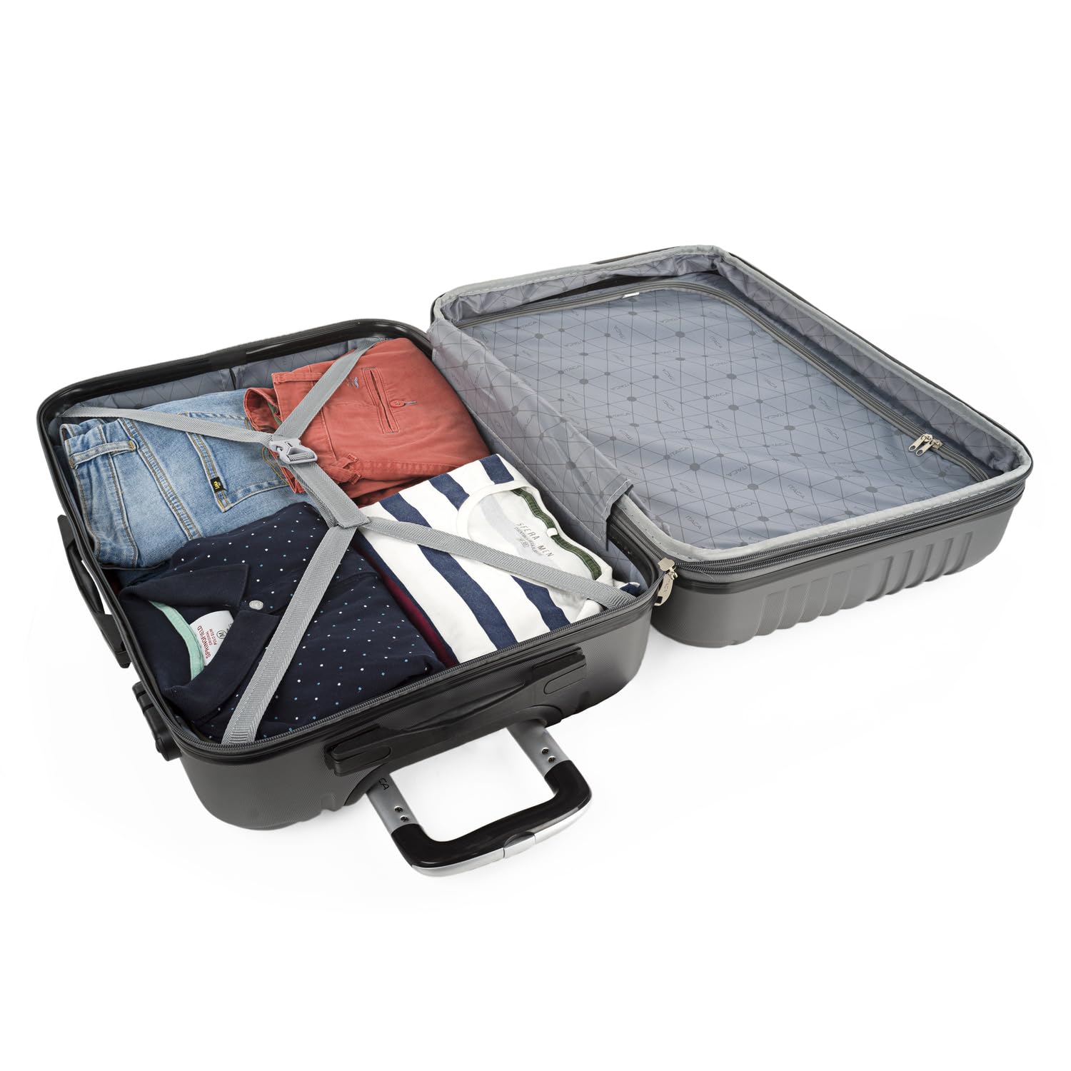 ITACA - Maleta Mediana con 4 Ruedas Giratorias para Viajes Largos Tipo Trolley Ideal como Maletas de Viaje Grandes 23 Kilos y Maleta Viaje Mediana Resistentes, Antracita — view 7