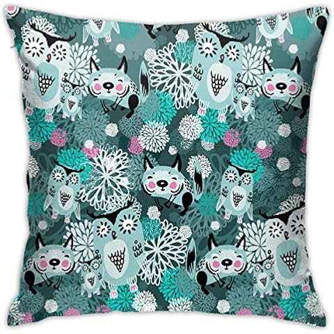Pillowcase Green Hamsters and Owls Decorative Throw Pillow Cover Polyester Cushion Case Cover