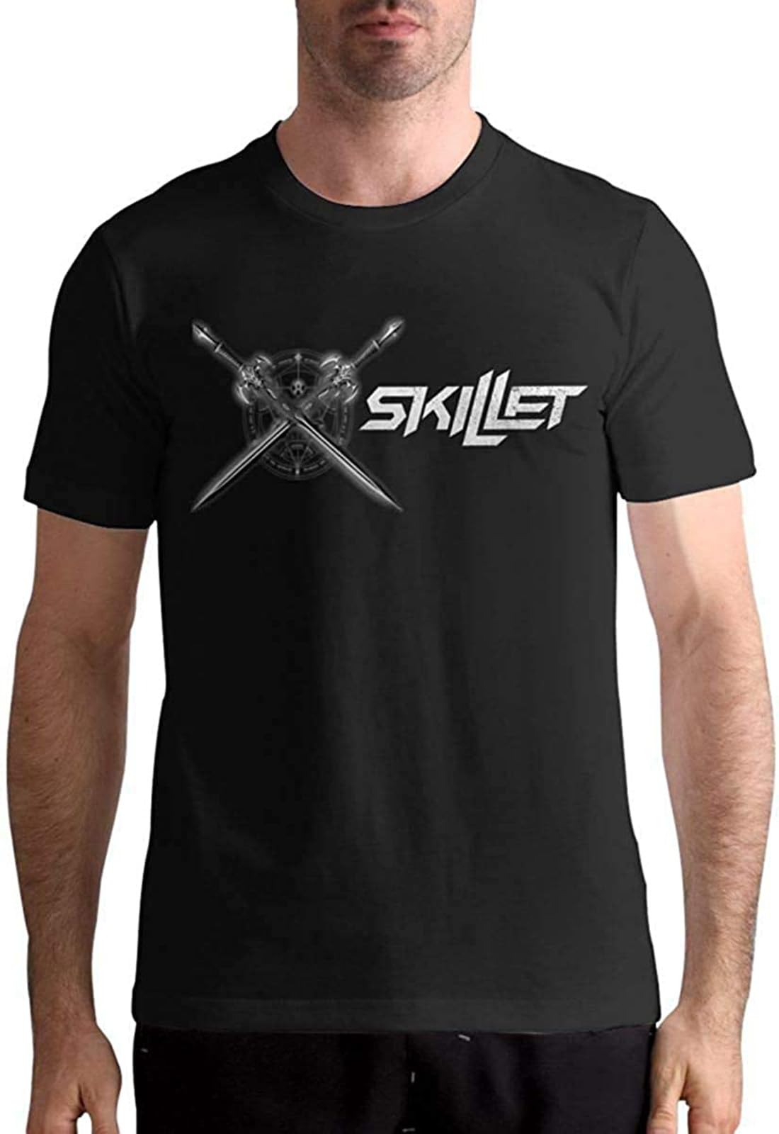 GTGTH Skillet Band Adult Mens T-Shirt Baumwolle Kurzarm Mens T-Shirts