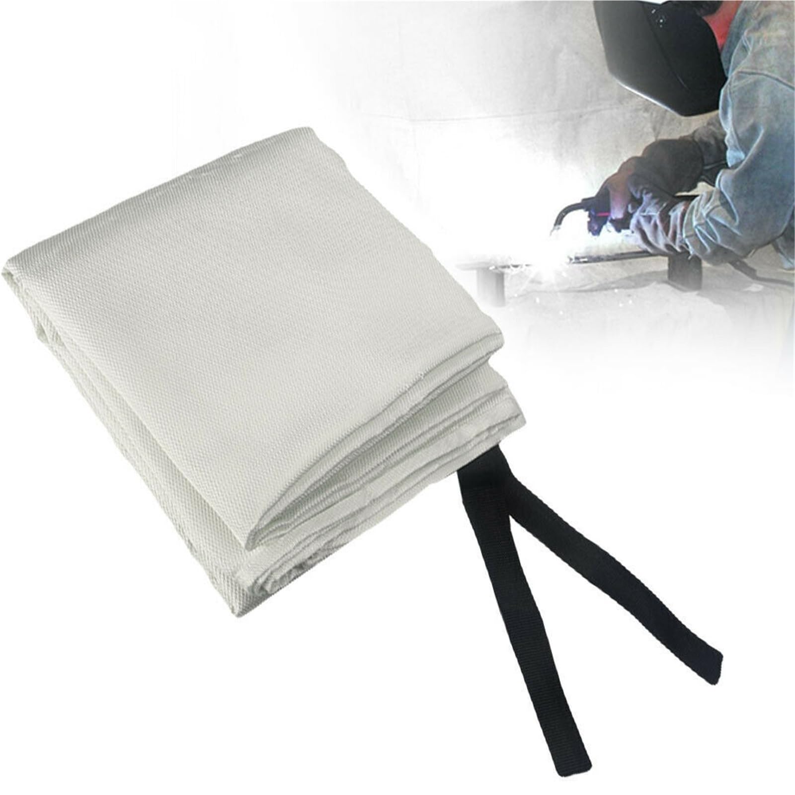 Manta de soldadura ignífuga, manta, escudo escoria fibra vidrio, 1,5x1,5 M, equipo tela aislante térmica para Soldadura y Corte