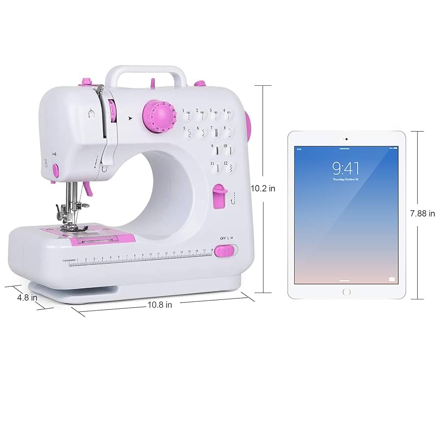 ✨残り１点✨ 電気ミシンポータブルミニ、12ステッチ、2スピードダブル Amazon.co.jp: ミニミシンポータブル電動工作修理機 12個の