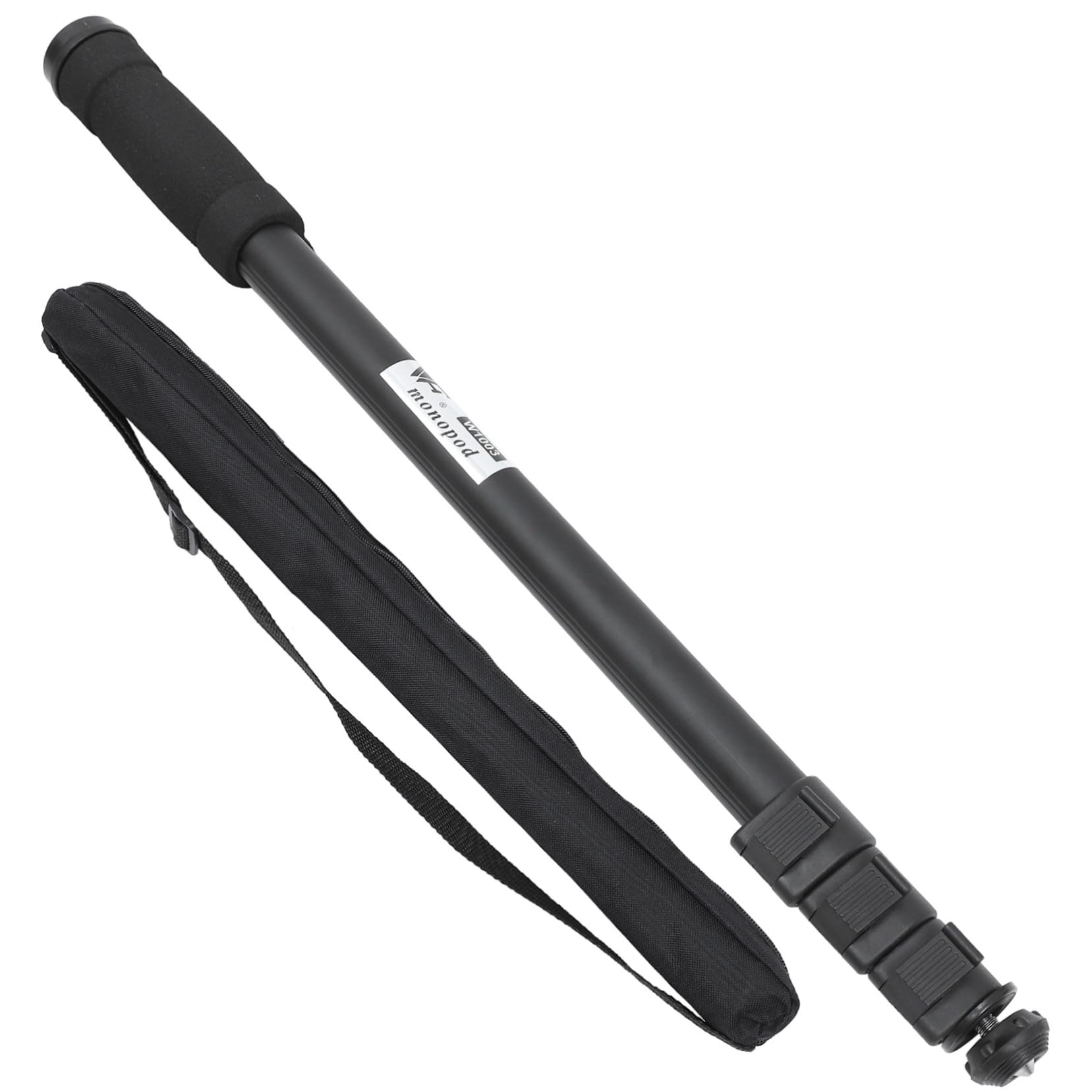 Monopode Extensible pour Appareil Photo Charge Maximale 3kg en Alliage D'aluminium Léger et Stable Support Portable Noir pour Photographe en Déplacement
