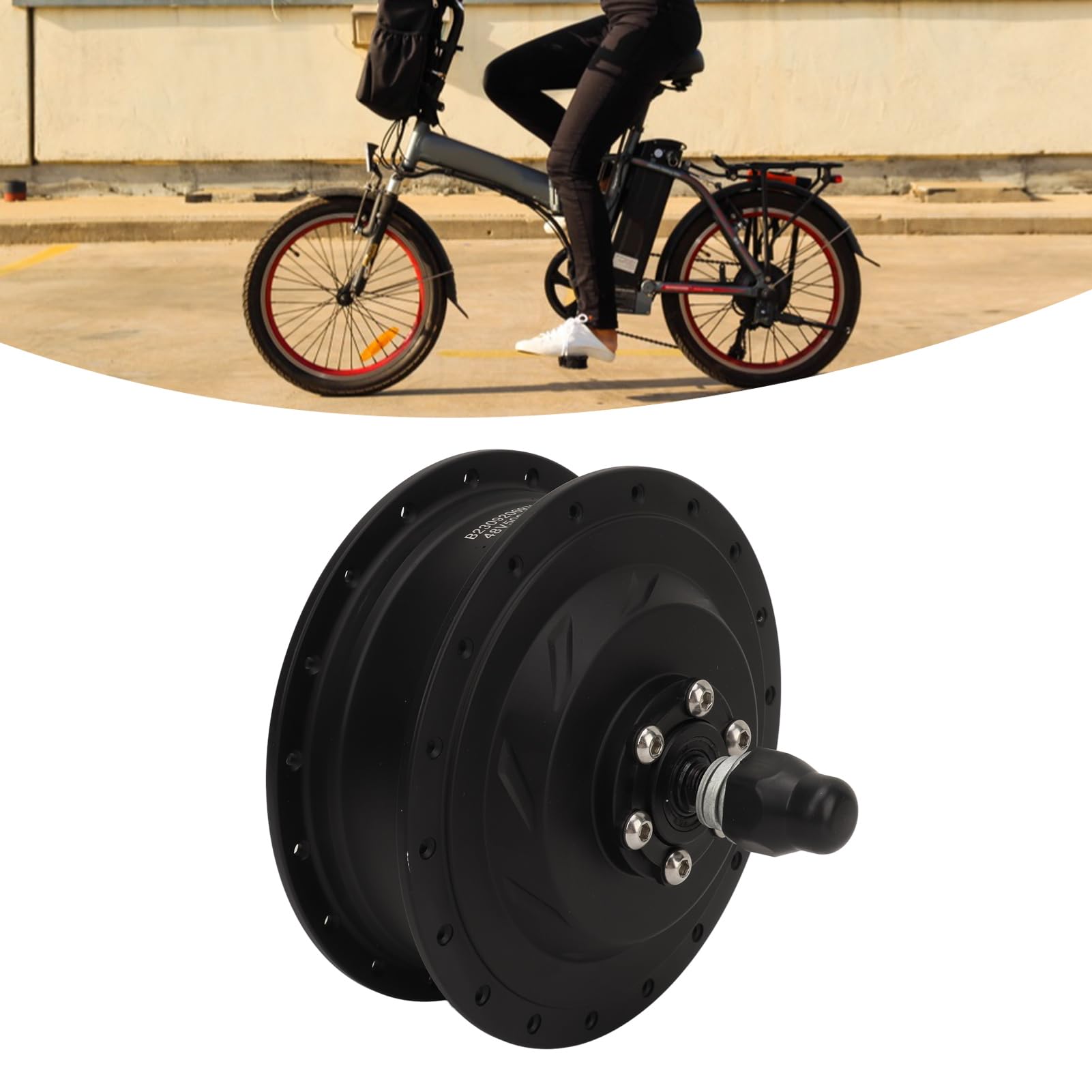 Garsent Motore Elettrico 48V 500W, Motore del della Ruota Anteriore della Bici Elettrica, per Ruota da 16 Pollici 20 Pollici 24 Pollici 26 Pollici 27,5 Pollici 28 Pollici 29