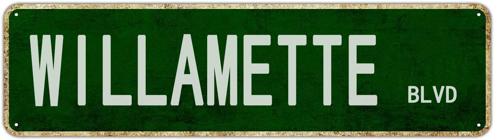 Willamette BLVD Retro Tin Signs Aluminum Metal Sign Gift for Home Kitchen Garden Wall Yard Coffee Barn Decor 4x16 Inch