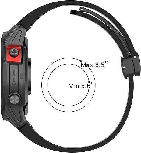 Miniatura 5 de Correa de silicona de 0.866 pulgadas de ajuste rápido y fácil compatible con Garmin Fenix 5Fenix 5 PlusFenix 6Fenix 6 ProFenix 7, correa de repuesto