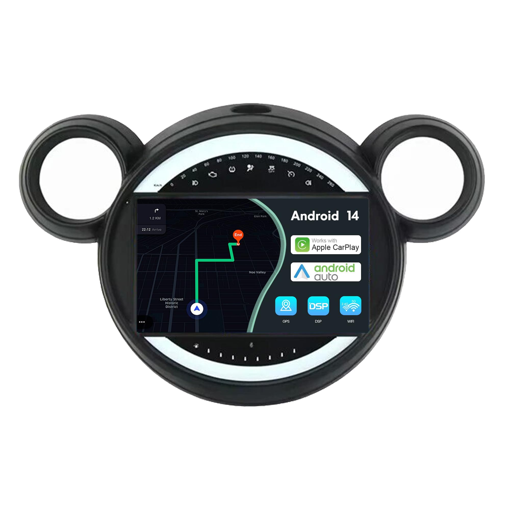 Autoradio Android 14 Mini Cooper R56 R60 Bluetooth5.0 2 Din - 6