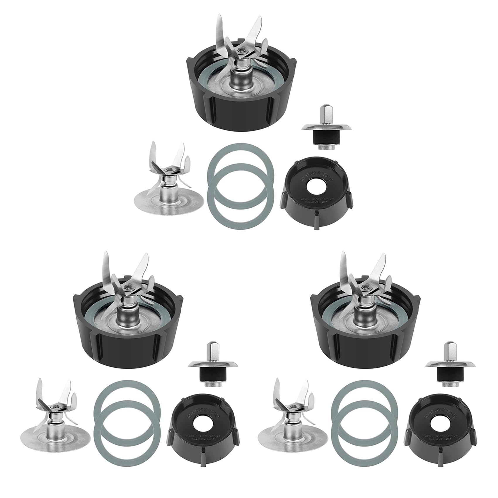 Hndhbfgrt 3X 6 Point Fusion Blade 4980 & 4902 Blender Jar Bottom Replacement Parts Compatible for Osterizer Blender Blade