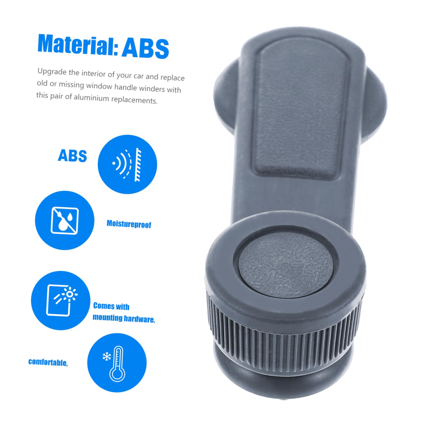 LALADEFIEE Car Window Crank Handle Replacement Plastic Window Handles for Car Interior 4 Pieces Crank Design