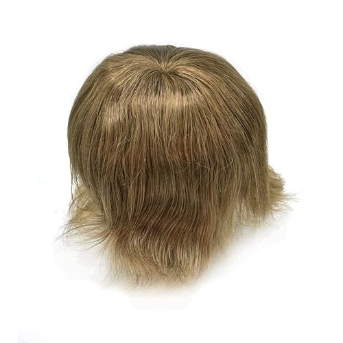 Miniatura 6 de Cabello humano tipo toupee para hombre, sistemas de reemplazo de cabello con revestimiento de polietileno invisible, 8 x 10 pulgadas, postizos para
