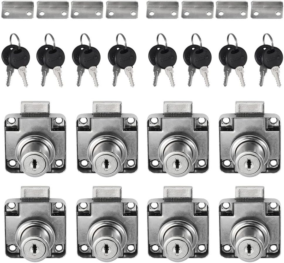 FSYSM 8PCS Locks Set Mailbox Door Drawer Cam Lock for