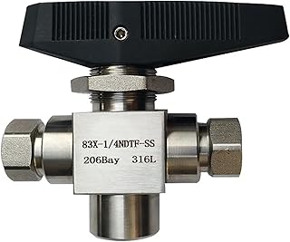 CNG-1/4NPT 83F High Pressure Valve 304 Stainless Steel Tee 3 Ways Ball for Gas Filling Station