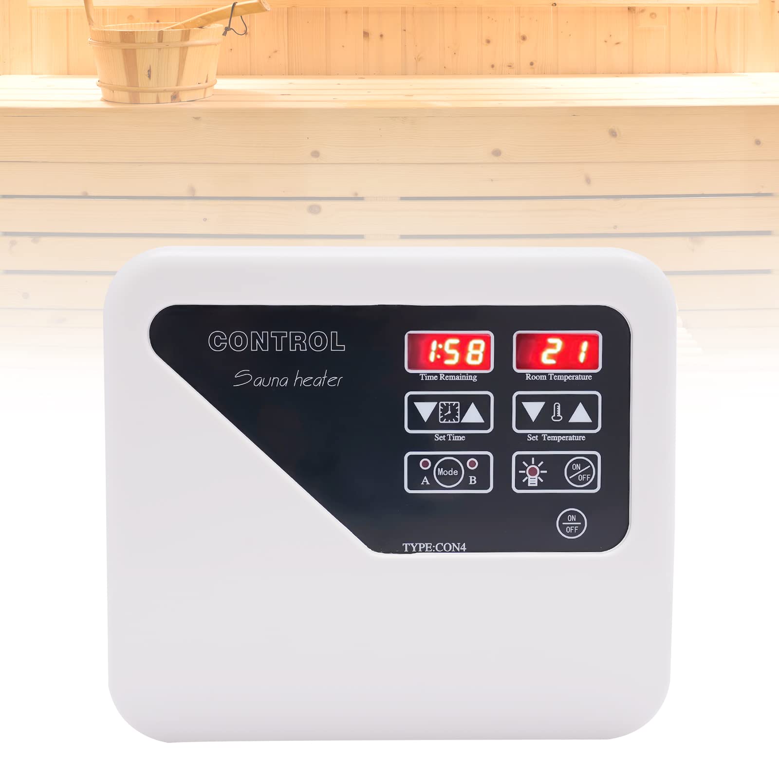 Controllo sauna 3 – 9 KW esterno sauna controllo 220 – 245 V per cabina sauna domestica e occasioni commerciali, controllo esterno protezione da surriscaldamento bianco 40 – 105 ℃
