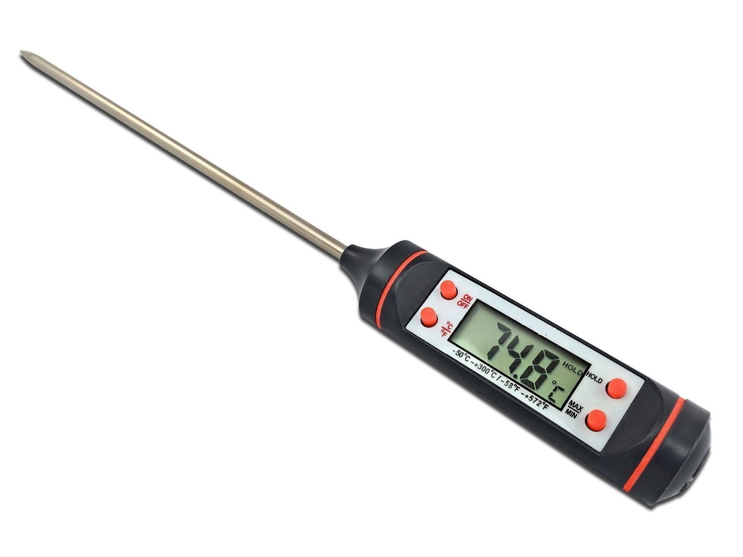 PRYFIL Digital Lcd Cooking Food Meat Probe Kitchen Bbq Thermometer Temperature Test Pen, instant read thermometer for Industrial, Grill, Candy, Milk, Oil, Liquid, Lab Chemical (multicolor, 5.9 Inches) (B0CHYXH5HB) Amazon Price History, Amazon Price Tracker