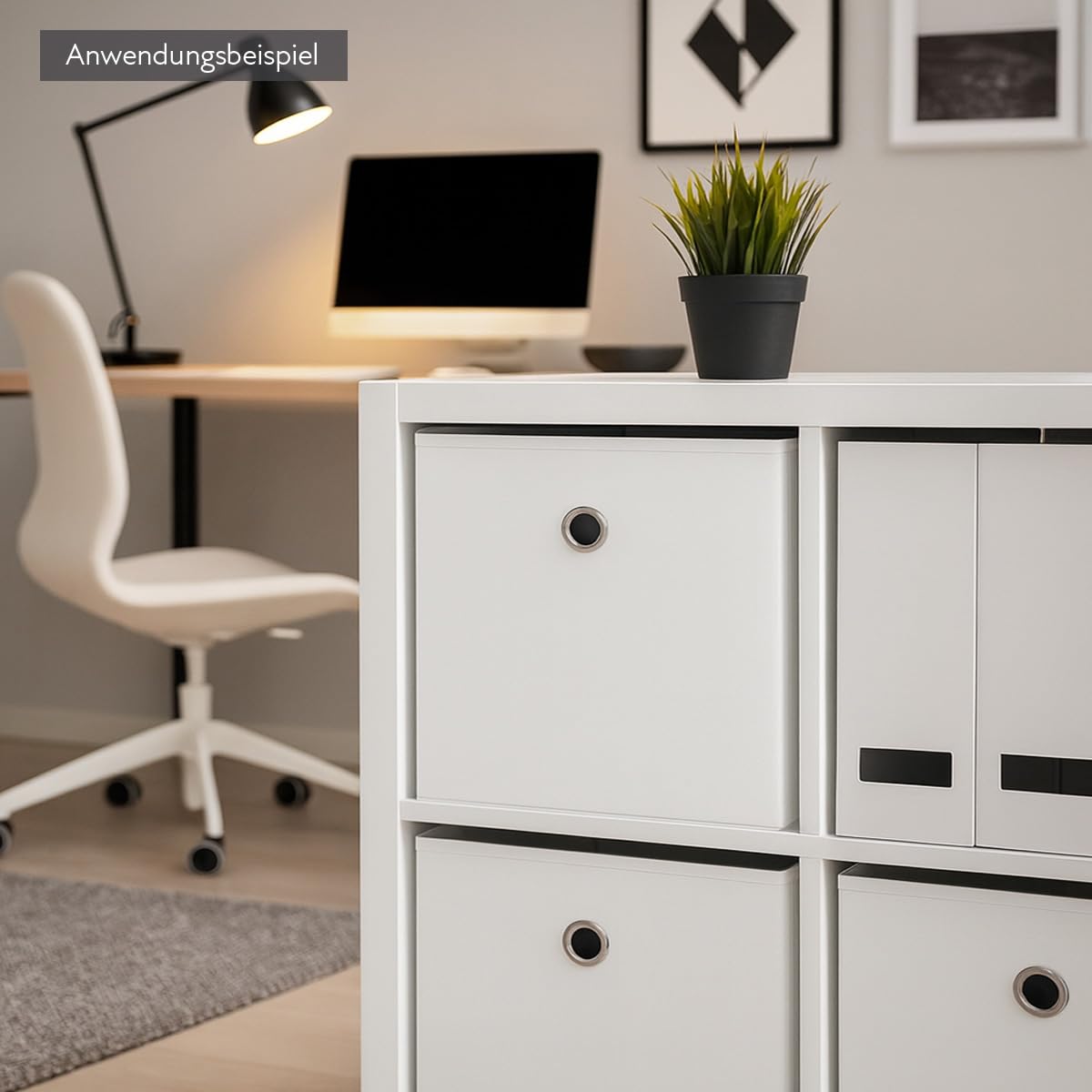 Murago 12er Set Faltbox ca. 30x30x30 cm - Weiß - Würfel Aufbewahrungsbox faltbar Aufbewahrungskörbe Deko Korb Boxen Wohnzimmer Stoff für Kleidung Büro Regalkorb Klappbox Schlafzimmer Körbe