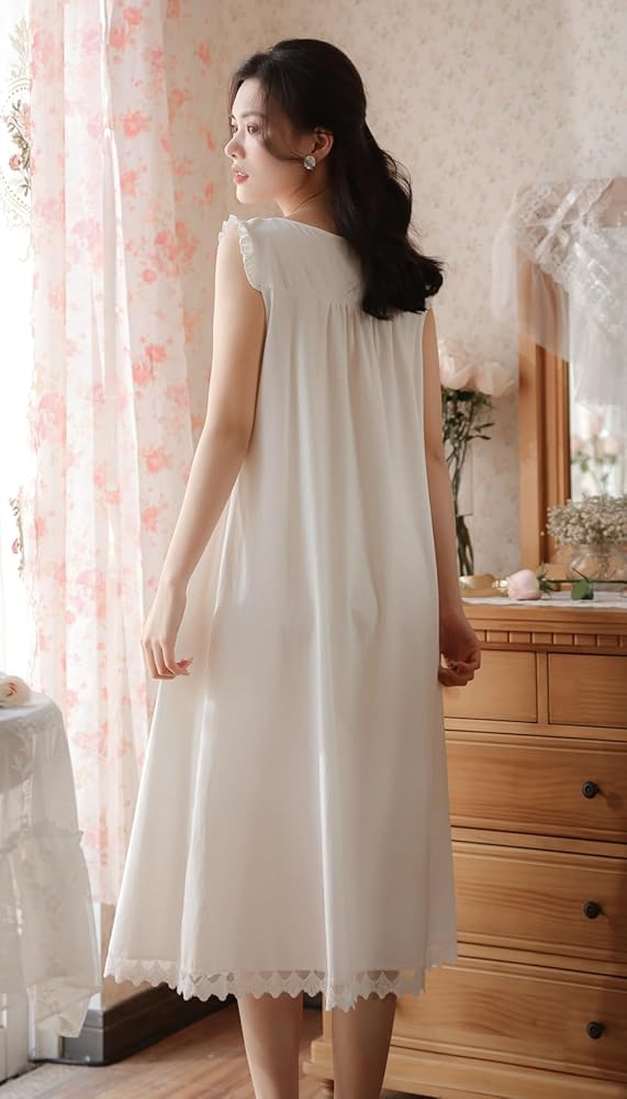 Honeystore Women's Vintage Soft Sleeveless Long Cotton