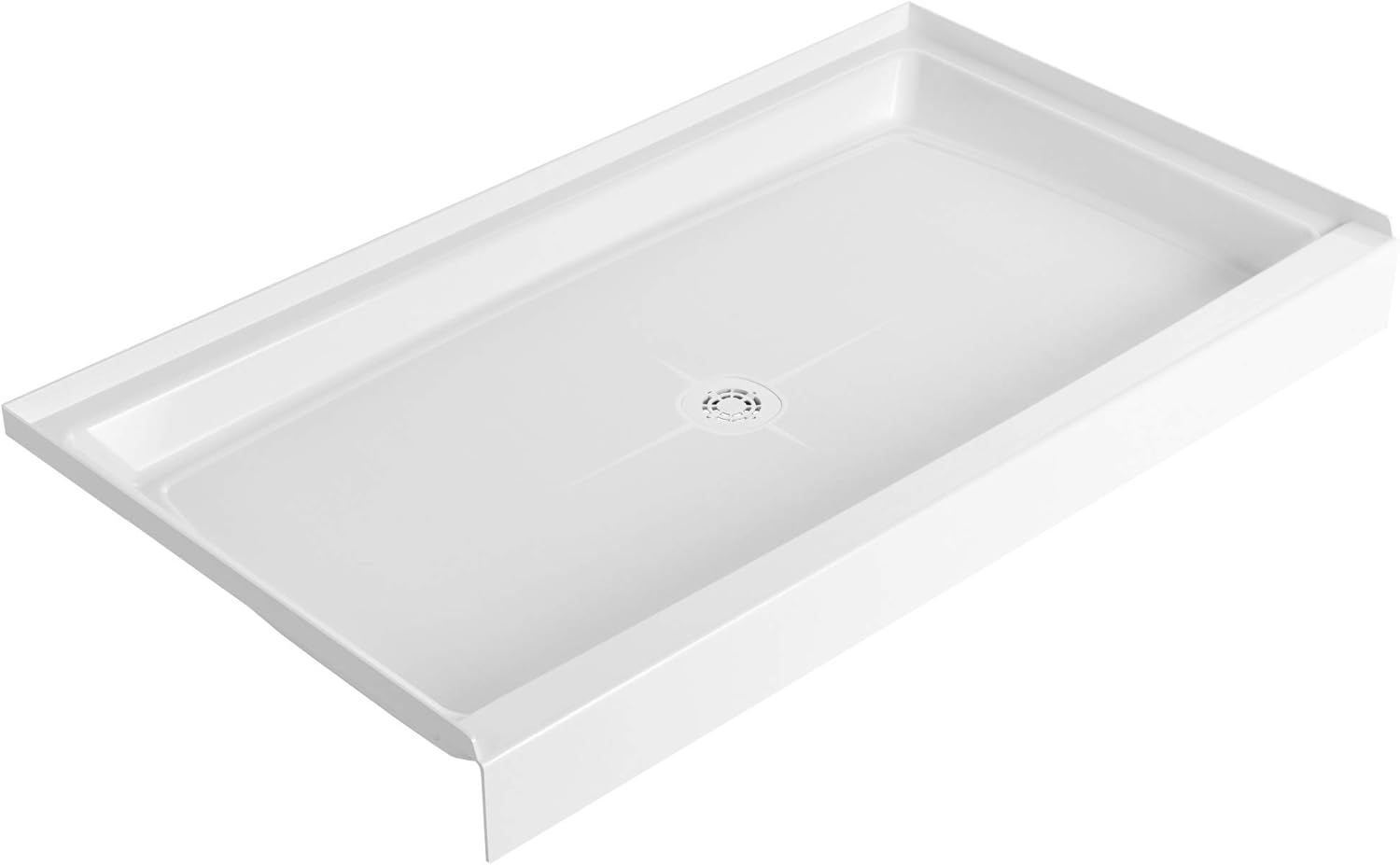 PROFLO PFSB6034 Morenci 60" x 34" Rectangular Shower Base with Single Threshold and Center Drain - White