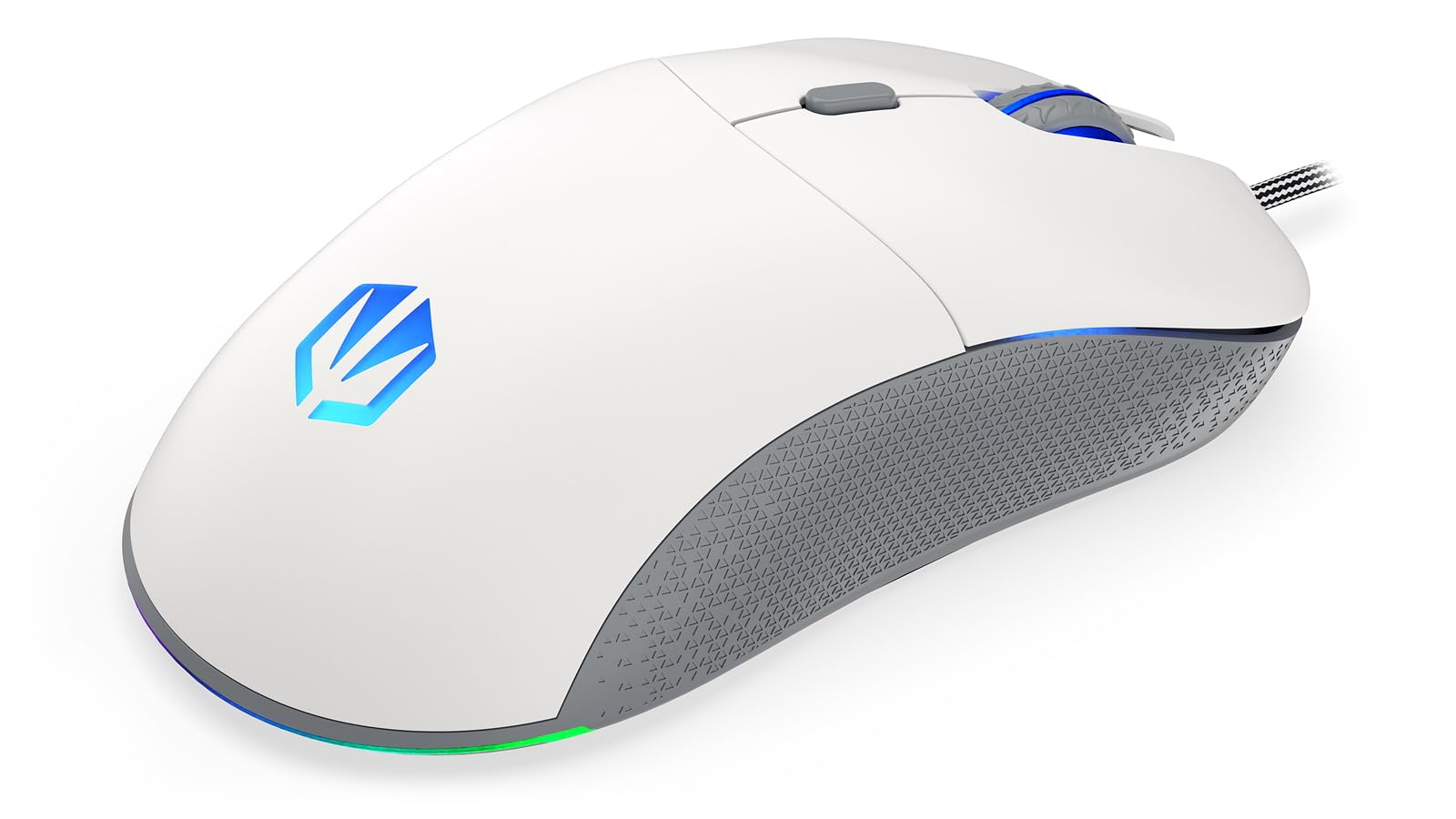 ENDORFY GEM Plus Onyx White, mouse da gaming leggero, sensore PixArt PAW3370, 19 000 DPI, EY6A011