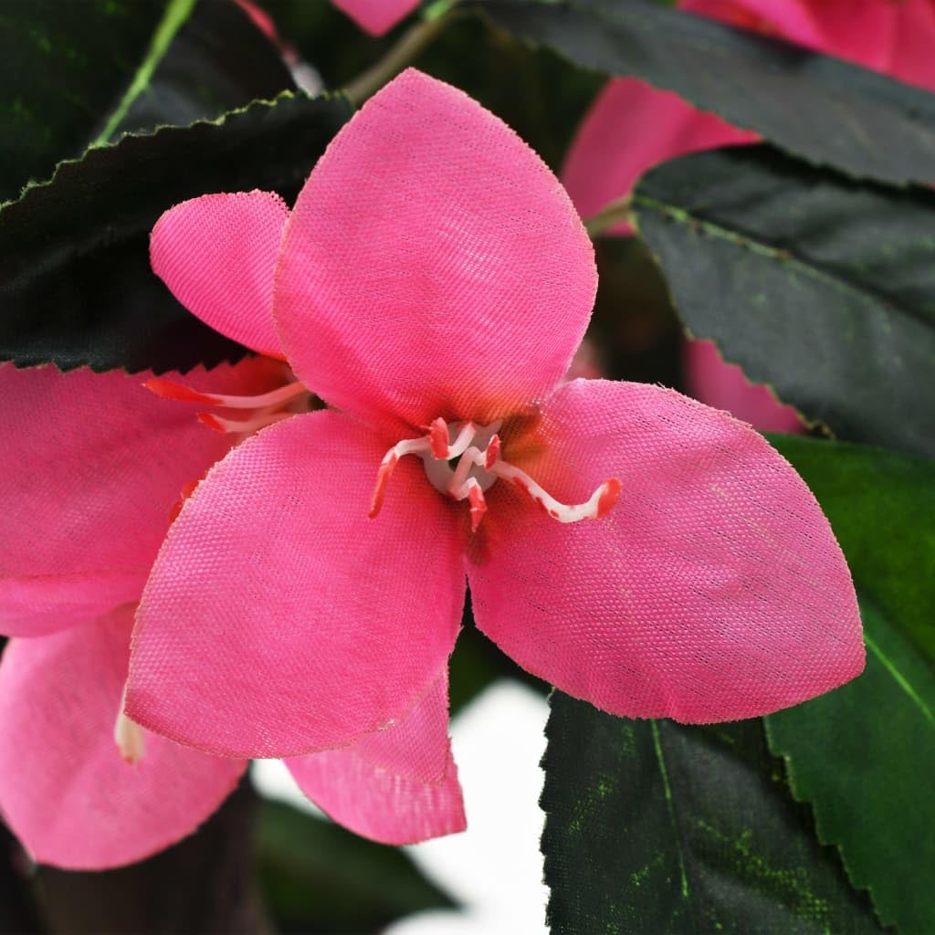 Planta artificial de rododendro con maceta, 155 cm, verde y rosa, flores artificiales en maceta, planta falsa como real para oficina, salón, dormitorio, decoración moderna, regalo
