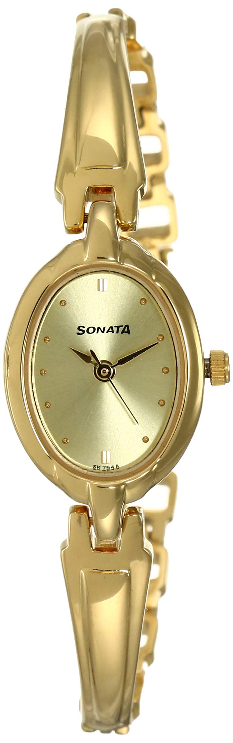 Sonata Quartz Analog Champagne Dial Metal Strap Watch for Women-NS8048YM02 (B00CL525JG) Amazon Price History, Amazon Price Tracker