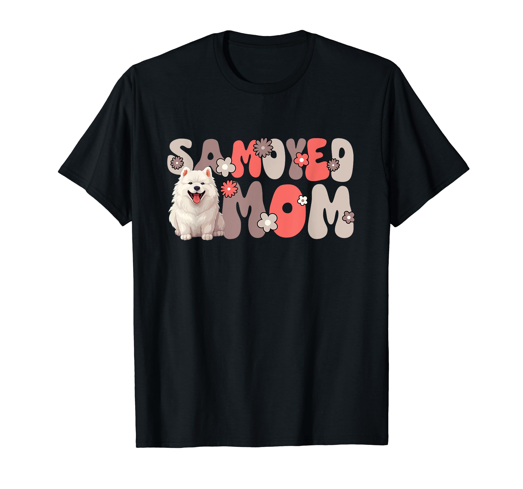 Retro Samoyed Dog TeesSamoyed Groovy World's Best Samoyed Mom T-Shirt