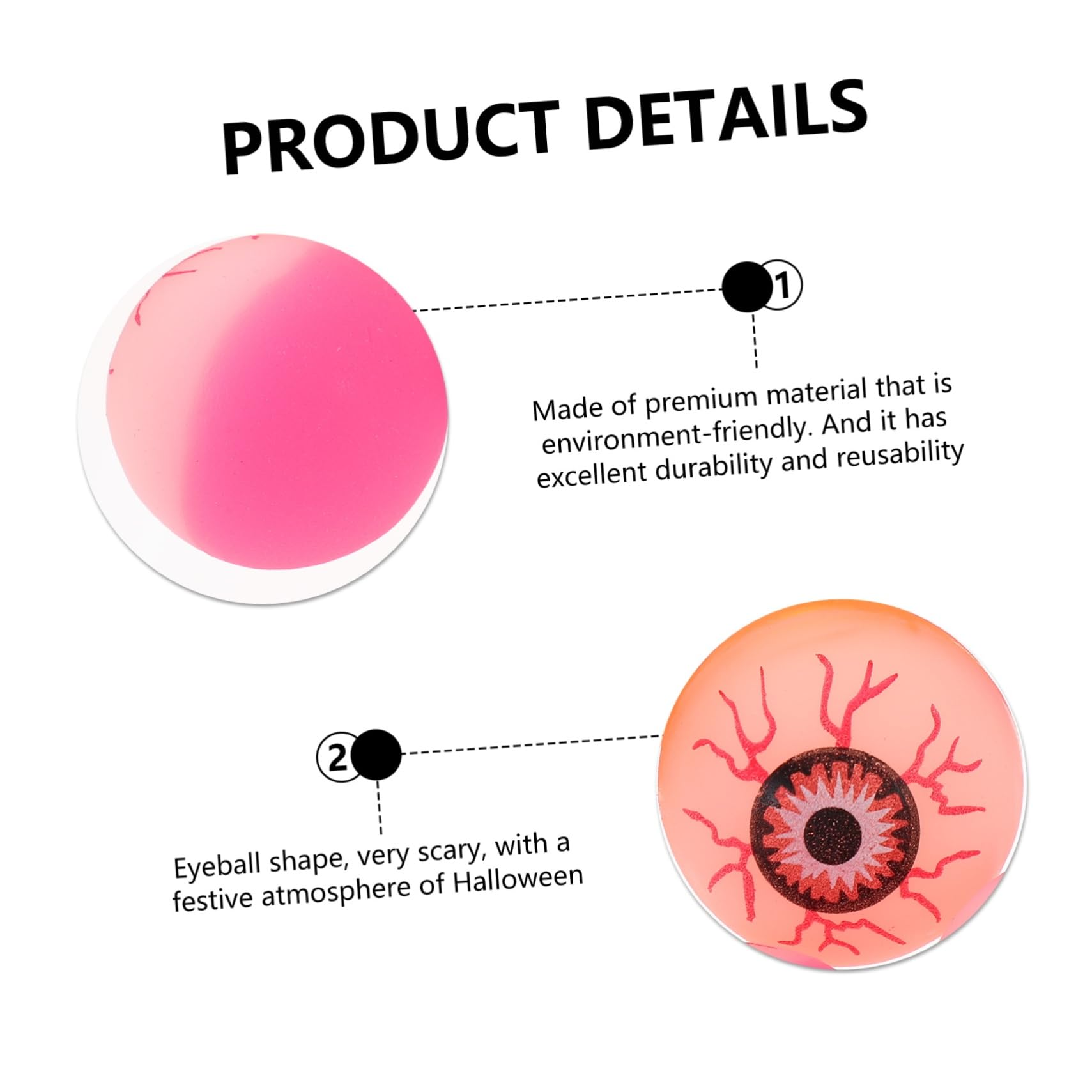 UPKOCH 80 Stck. Teiliges Halloween Set Bunte Realistische Augen Deko Eyeball Plastik Augen Requisiten für Party Mitgebsel Jungen Mädchen Schaurige Tischstreuung Zufällige