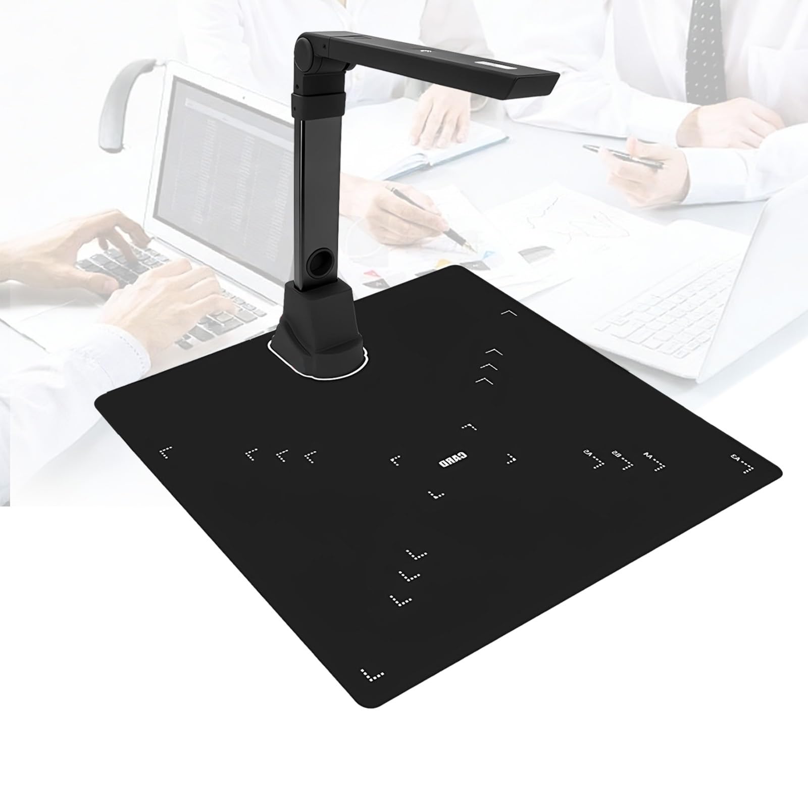 Escáner De Documentos A3/A4 18mp HD con OCR Multilingüe, Cámara De Documentos USB Plegable con LED Ajustable, Pdf Multipágina Y Corrección Automática, para Oficina Biblioteca