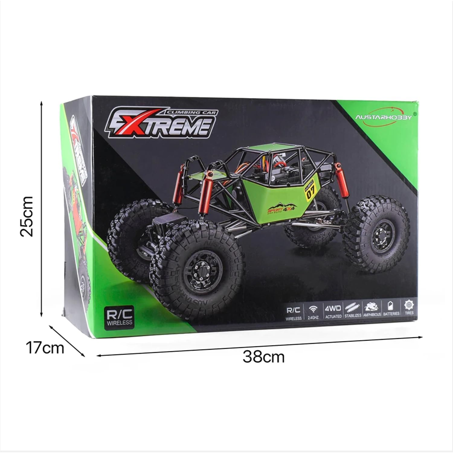 TOUCAN RC HOBBY US in Stock Telecomando 1/10 Rock Crawler 2.4G 4 * 4 RTR Radio Elettrica Fuoristrada Camion Hobby Grade Modello per Età 14+ (Verde)