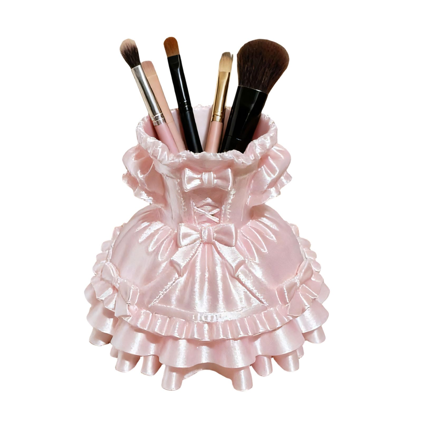 RGYBAO 3D Printed Dress Shape Pen Cup Desktop Organiser Storage Container for Writing Tool Cosmetic Brush Organization Desktop Planner
