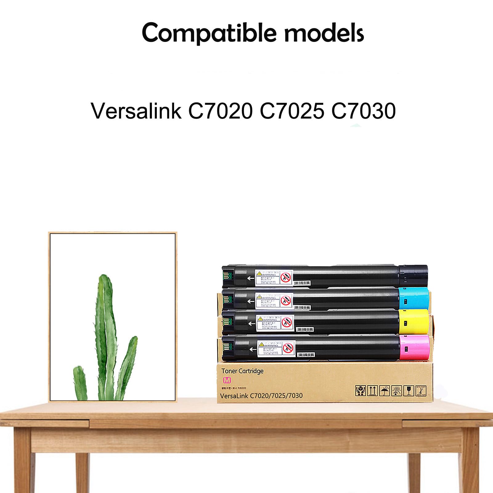 CAIDI Cartouche de Toner Compatible Versalink C7020 C7025 C7030 Remplacement pour Xerox Versalink C7020 C7025 C7030 (Nior/Jaune/Magenta/Cyan)