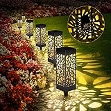 Nasharia Solarleuchte Garten Outdoor, 6 Stück Solar Gartenleuchte, Solarlampen für Außen LED Solar Taschenlampe IP65 Wasserdicht