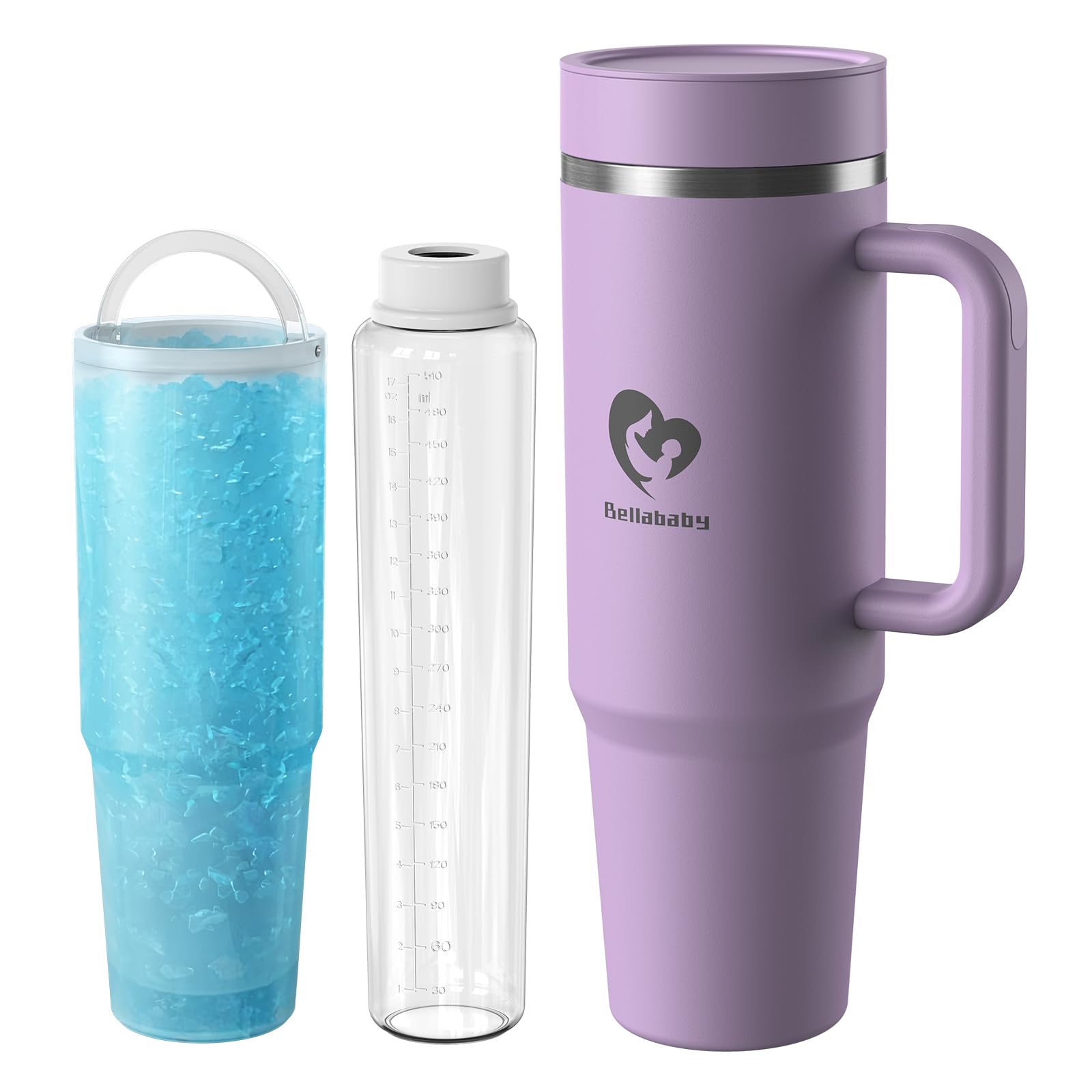 Bellababy Portable Breast Milk Cooler for Travel 24H+ 360° All-Round Cooling Breast Milk Chiller with 18oz BPA-Free Bottle
