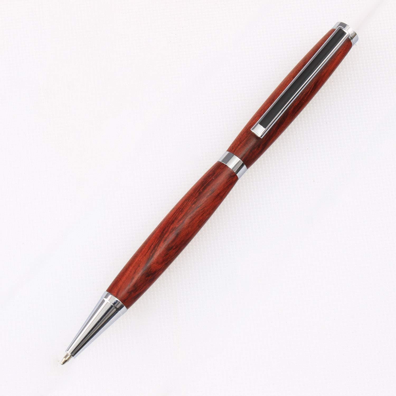 Legacy Woodturning, Slimline Pen Kit - Chrome with Black Striped Clip, 10 Pack