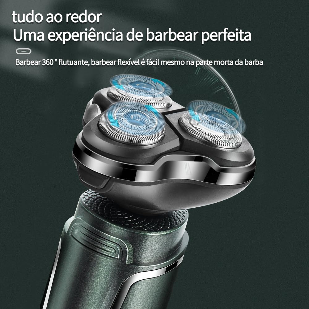Barbeador 3 em 1 Recarregável com 2 Velocidades, 3 Acessórios (9D Flutuante, Corte de Cabelo e Aparador de Pelos Nasais), Tela LCD (cinza) em promoção! Veja a oferta e mais achadinhos de Aparelhos 3 Hoje é o melhor dia para comprar Barbeador 3 em 1 Recarregável com 2 Velocidades, 3 Acessórios (9D Flutuante, Corte de Cabelo e Aparador de Pelos Nasais), Tela LCD (cinza) com aquele preço maroto! Promoção! Aproveite a oferta! 3