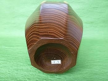 Amazon.co.jp: 銘木 北海花瓶槐4号A 豪風作 中筒（銅）付き工芸