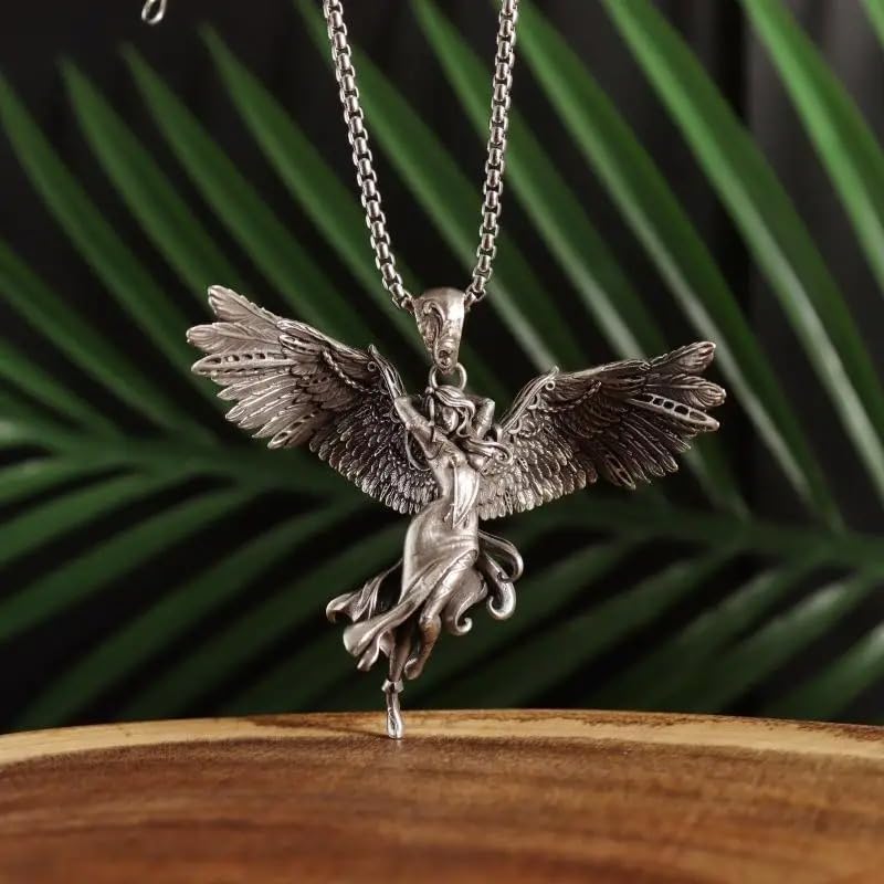 Anioł Stróż Skrzydła Kryształowy wisiorek Archanioł Święty Gabriel Paladyn Naszyjnik Mężczyźni i kobiety Biżuteria Amulet - Naszyjnik, Dla dziewczynek,